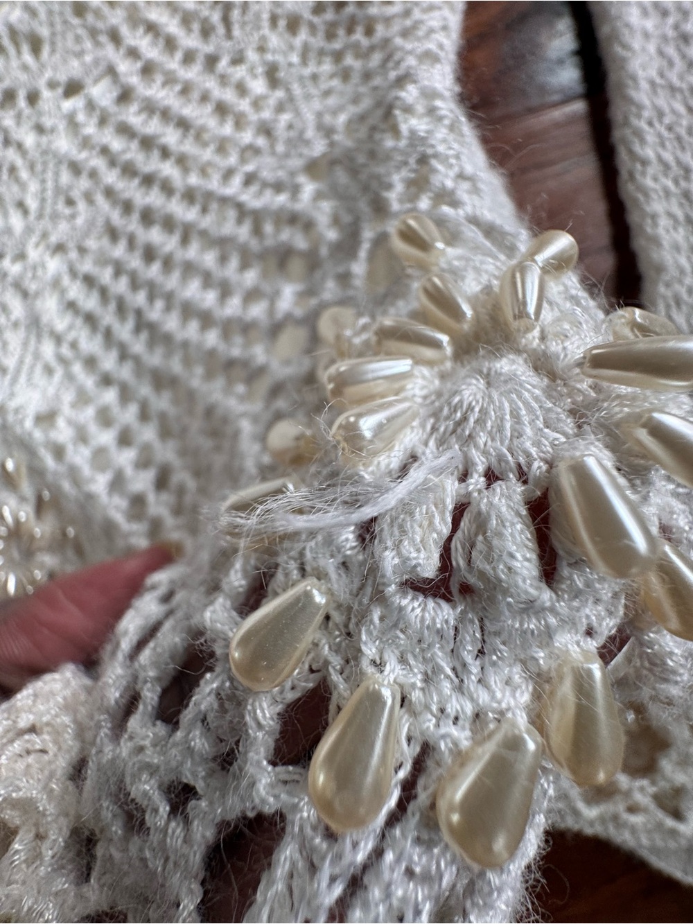 Peck & Peck Crochet Beaded Knit Sweater - Picture 8 of 14